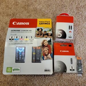 Canon Genuine Printer Ink Lot for Pixma Models New in box Value Pack+extra black